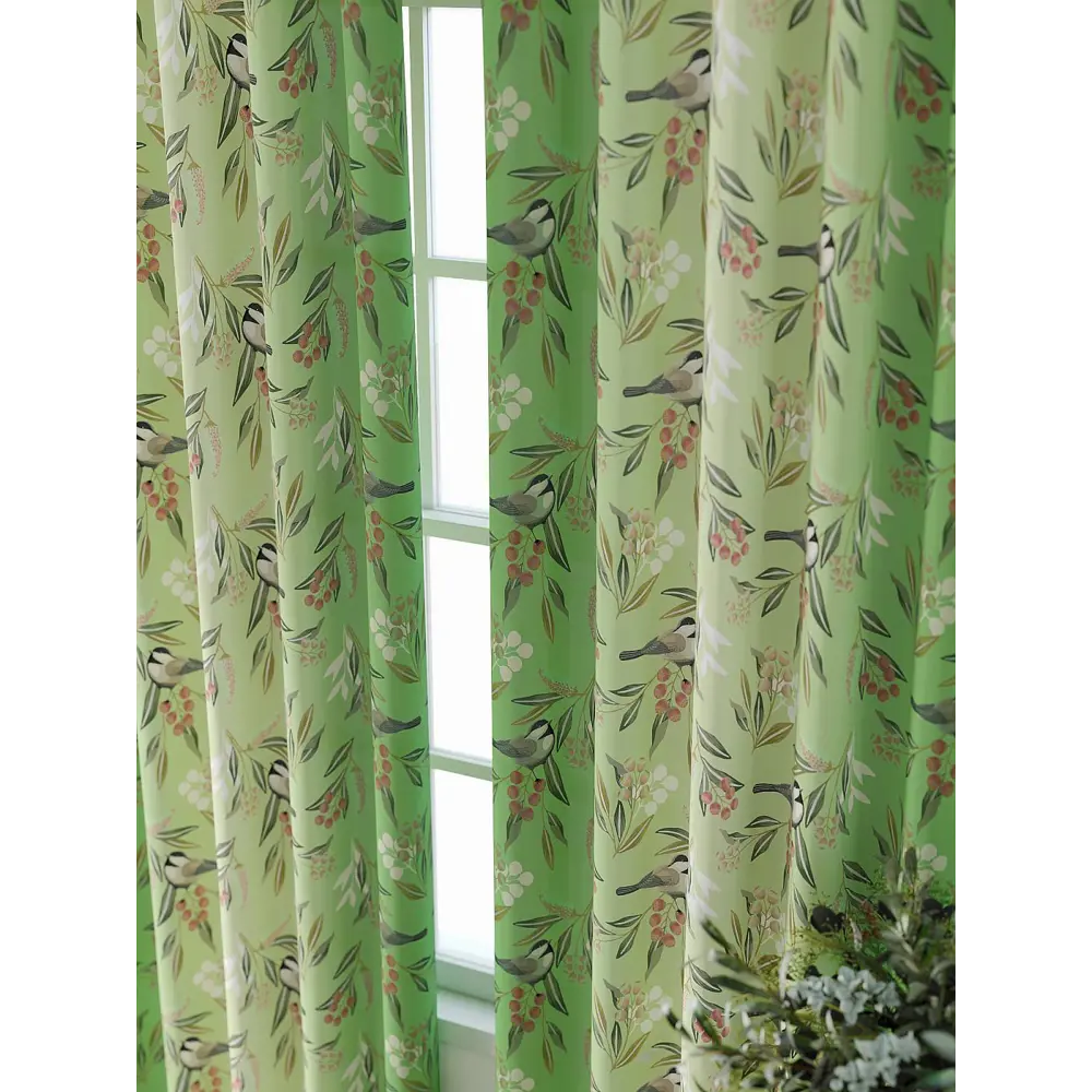 Фото 6 Комплект штор Comfy way Форнерс - 921 - 260 см CW709921260-260 на шторной ленте 260x150 см цвет зеленый