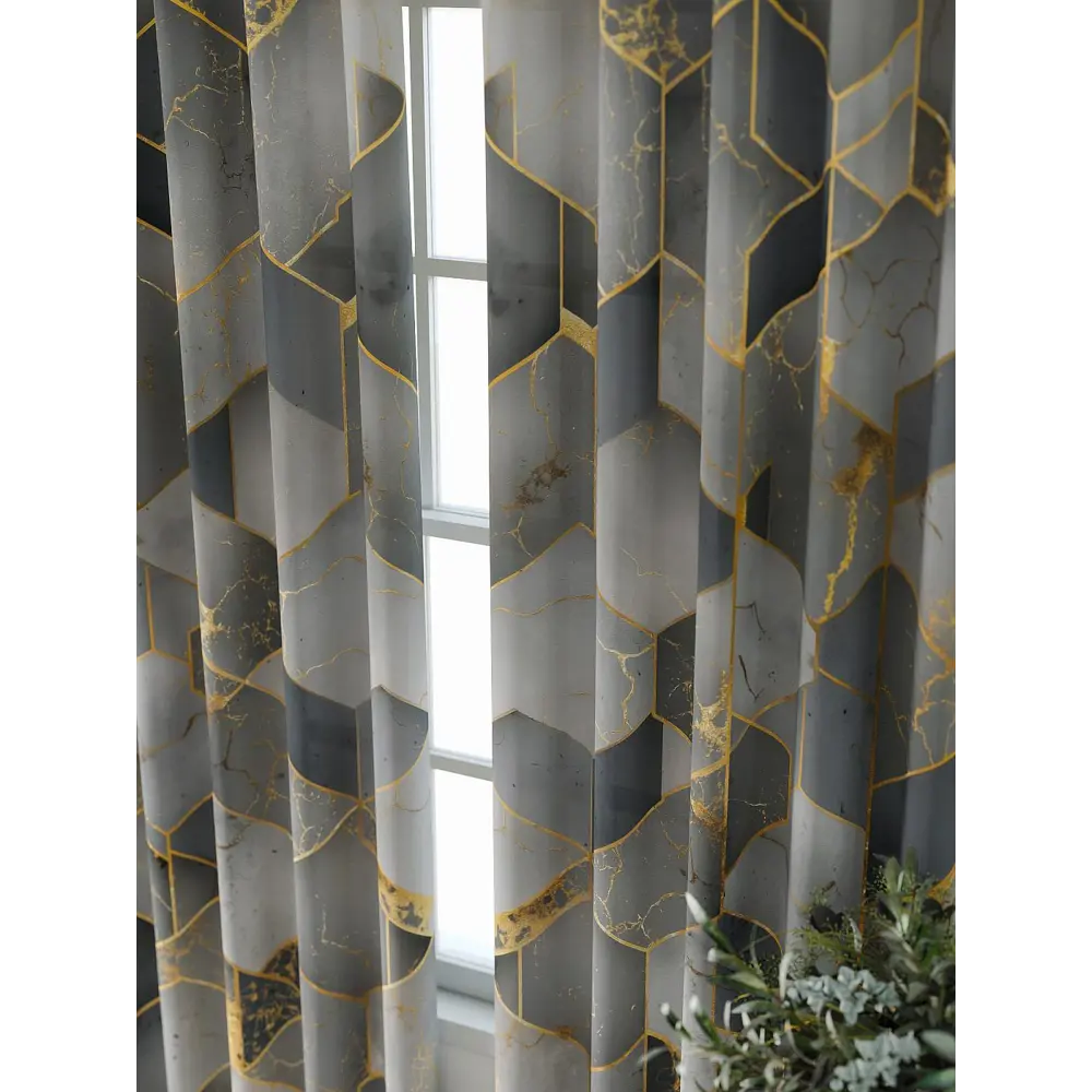 Фото 6 Комплект штор Comfy way Форнерс - 935 - 260 см CW709935260-260 на шторной ленте 260x150 см цвет серый