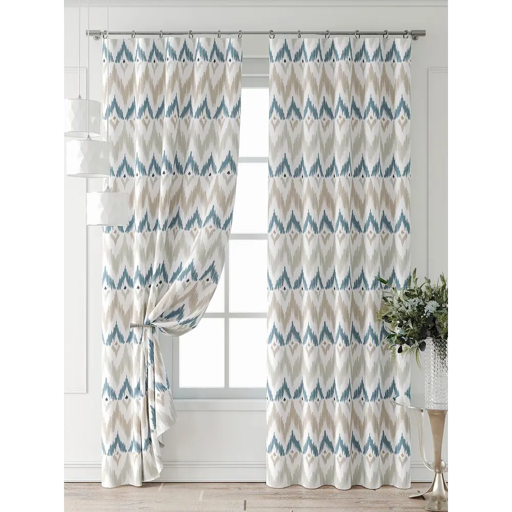 Фото 7 Комплект штор Comfy way Форнерс - 966 - 260 см CW709966260-260 на шторной ленте 260x150 см цвет бежевый