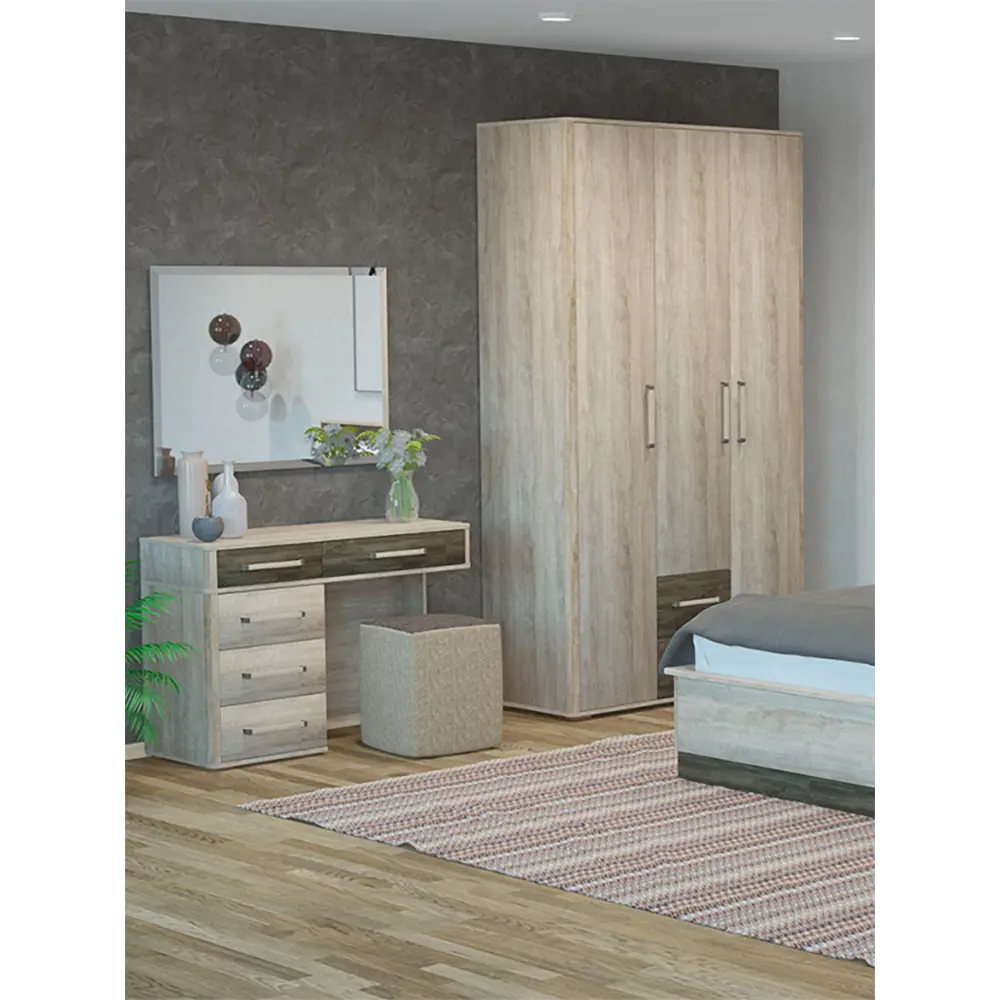 Фото 3 Пуф велюр Росток Версаль-2 дуб баррик/ясень анкор 34x45 см