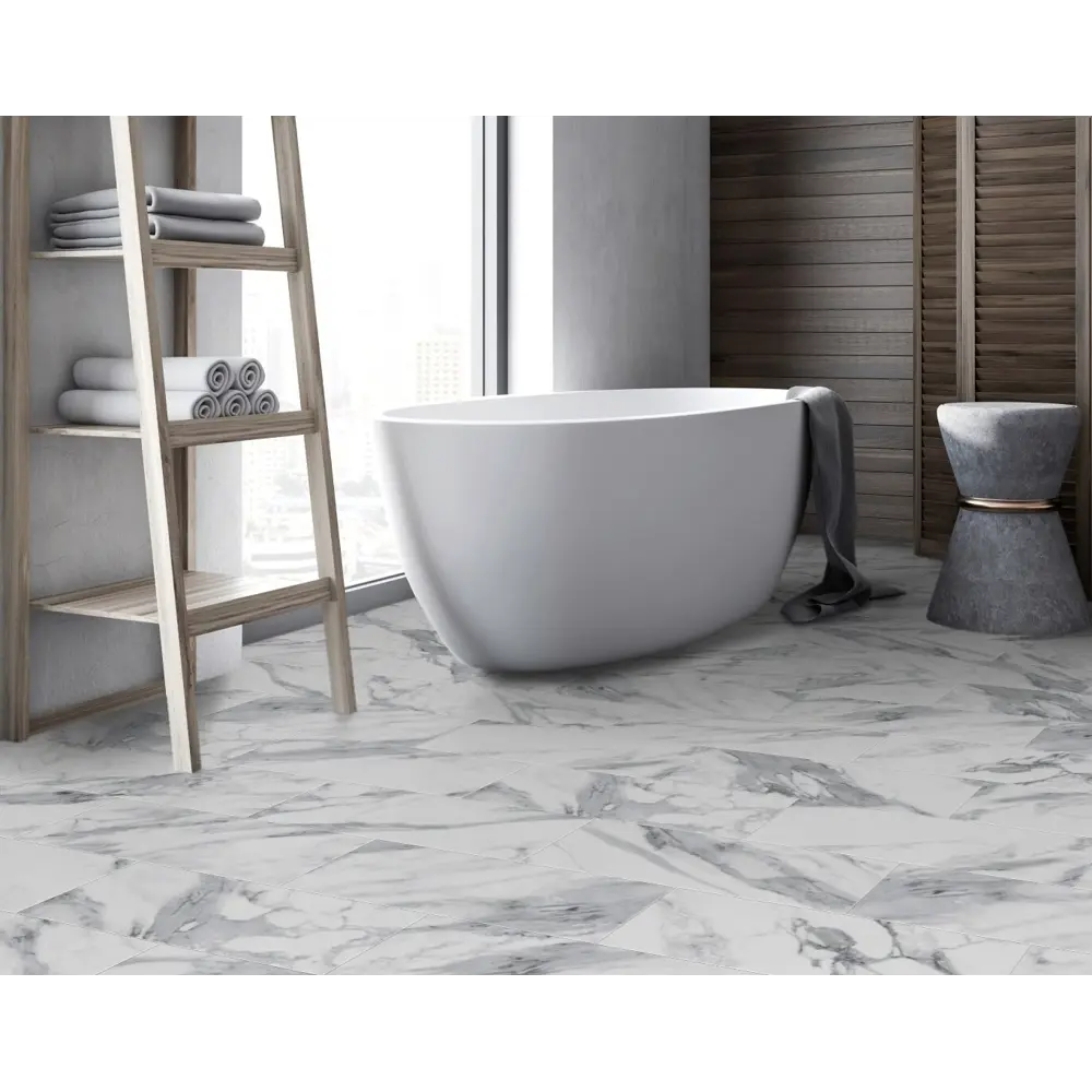 Фото SPC плитка FirmFit Tiles Мрамор Калакатта 34 класс толщина 5 мм 2.34 м², цена за упаковку Фото SPC плитка FirmFit Tiles Мрамор Калакатта 34 класс толщина 5 мм 2.34 м², цена за упаковку