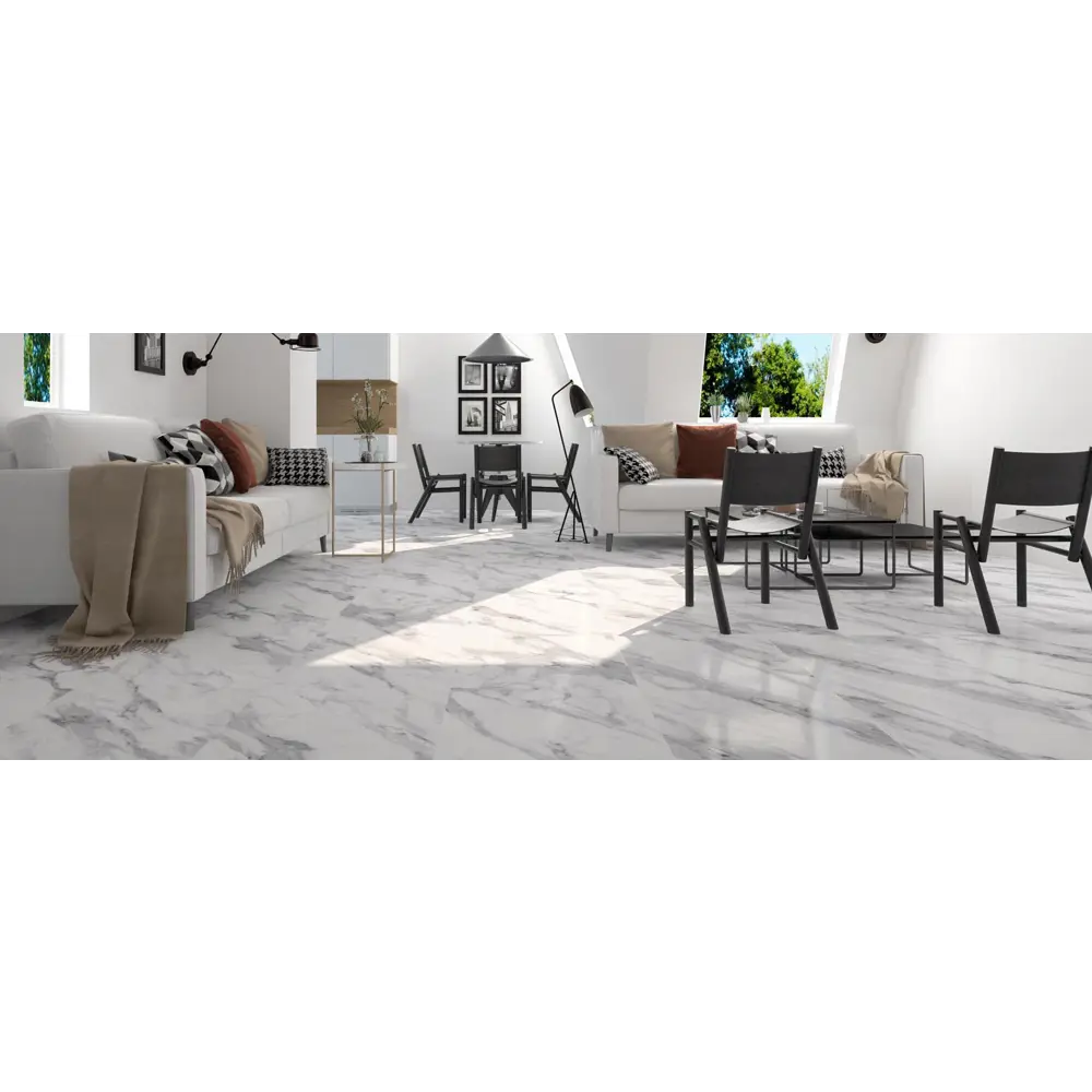 Фото 5 SPC плитка FirmFit Tiles Мрамор Калакатта 34 класс толщина 5 мм 2.34 м², цена за упаковку Фото 5 SPC плитка FirmFit Tiles Мрамор Калакатта 34 класс толщина 5 мм 2.34 м², цена за упаковку