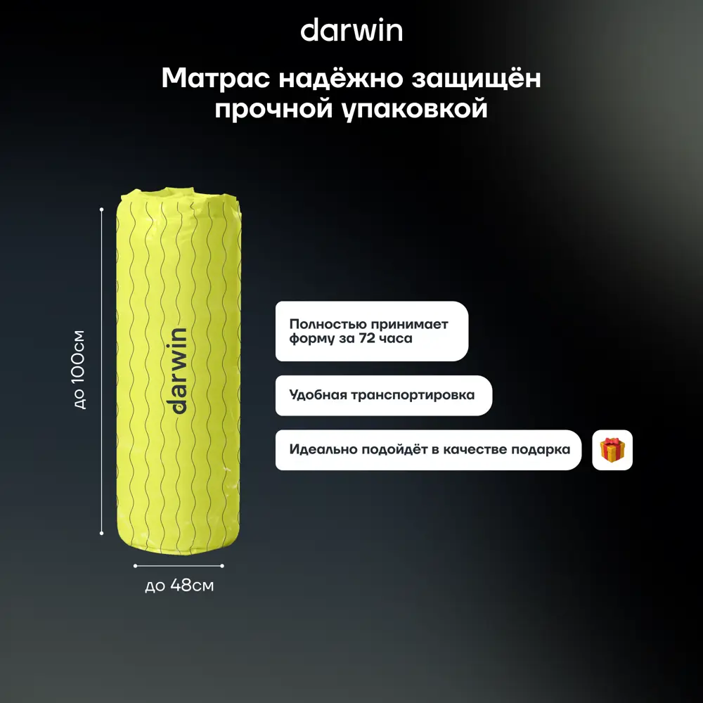 Фото 9 Матрас Darwin Zone foam 80x200x23 см беспружинный 1-спальный