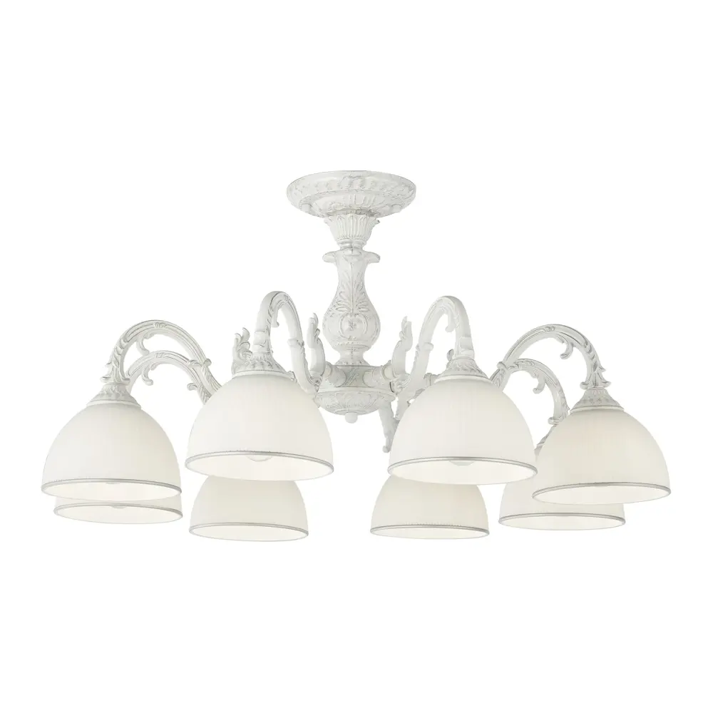 Фото Люстра потолочная Arte Milano Am346410 346410/8 wt+sl 8 ламп 16 м² цвет белый Фото Люстра потолочная Arte Milano Am346410 346410/8 wt+sl 8 ламп 16 м² цвет белый