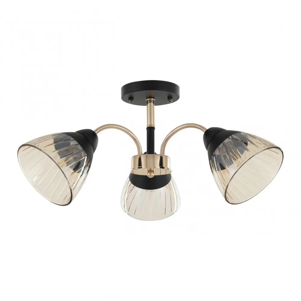 Фото Люстра потолочная Arte Milano Napoli-320119 120Вт E27 золото 320119/3 FG+BK Фото Люстра потолочная Arte Milano Napoli-320119 120Вт E27 золото 320119/3 FG+BK