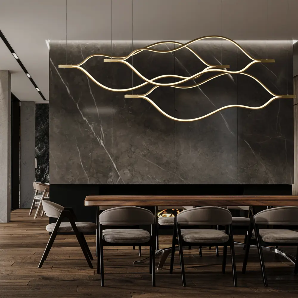 Фото 7 Светильник подвесной светодиодный Loft It Tape light Lf_10403_1600_ab 15 м² теплый белый свет цвет бронза Фото 7 Светильник подвесной светодиодный Loft It Tape light Lf_10403_1600_ab 15 м² теплый белый свет цвет бронза