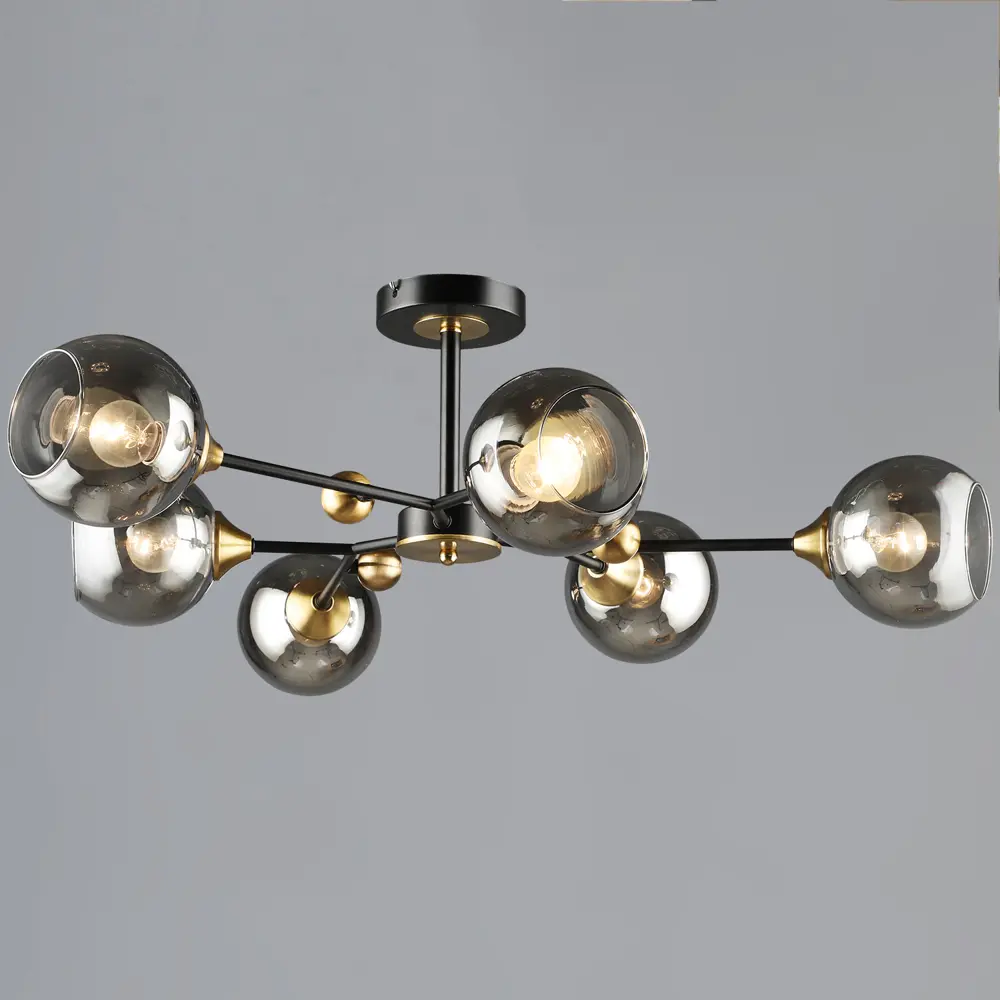 Фото Потолочная люстра Reluce RLC_01070-0.3-06 BK+COP Фото Потолочная люстра Reluce RLC_01070-0.3-06 BK+COP