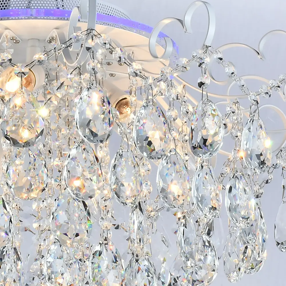 Фото 3 Люстра потолочная Reluce 4024 Rlc_04024-0.3-07_wh_silver_pn_rgb 7 ламп 11 м² цвет белый Фото 3 Люстра потолочная Reluce 4024 Rlc_04024-0.3-07_wh_silver_pn_rgb 7 ламп 11 м² цвет белый