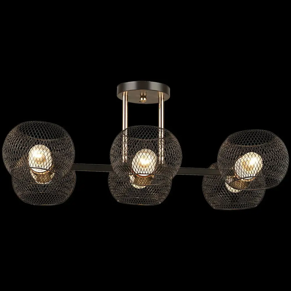 Фото 3 Люстра потолочная Reluce 4537 Rlc_04537-0.3-06 6 ламп 15 м² цвет бронза/черный Фото 3 Люстра потолочная Reluce 4537 Rlc_04537-0.3-06 6 ламп 15 м² цвет бронза/черный