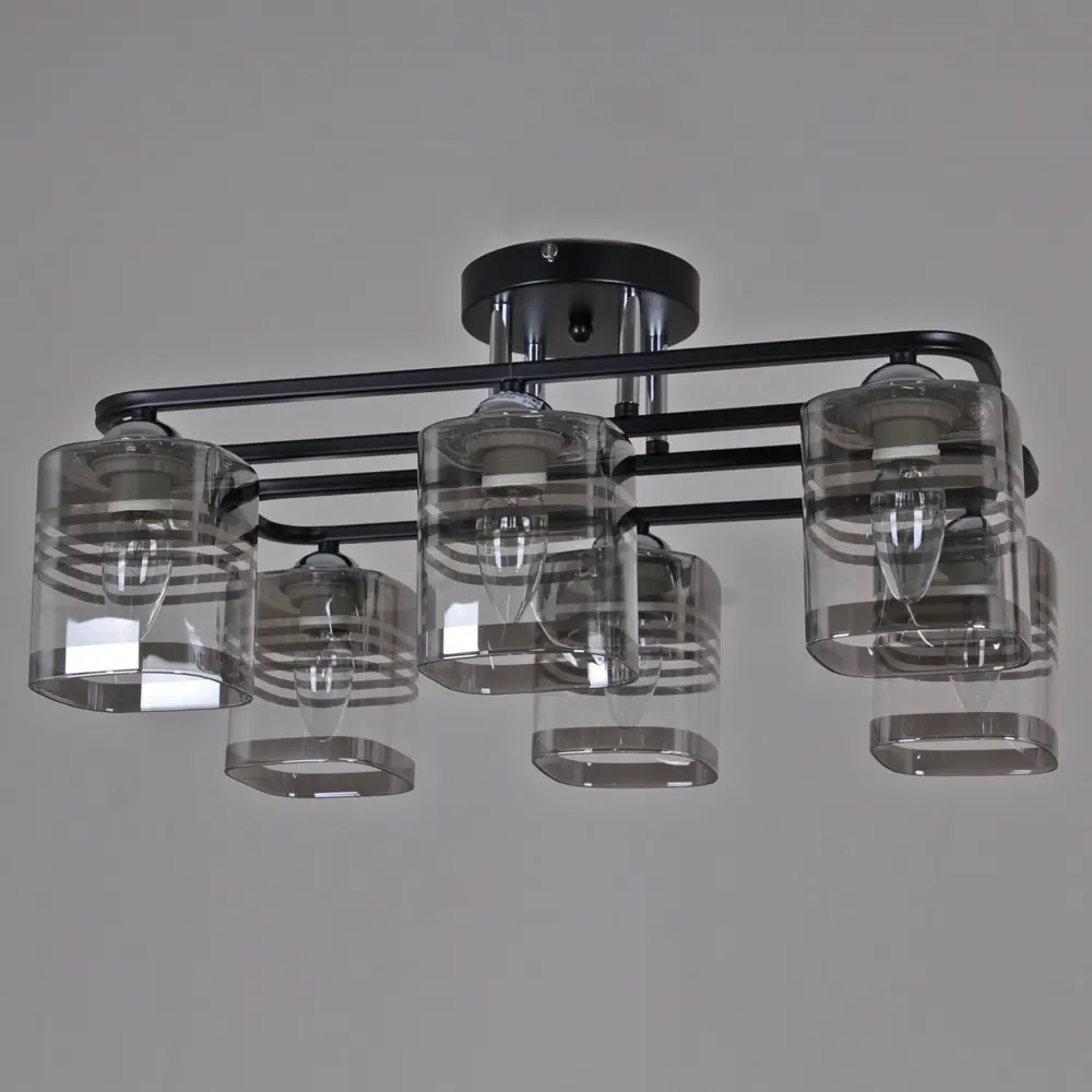 Фото 2 Люстра потолочная Reluce 70209 Rlc_70209-0.3-06_bk_cr 6 ламп 10 м² цвет хром/прозрачный/черный Фото 2 Люстра потолочная Reluce 70209 Rlc_70209-0.3-06_bk_cr 6 ламп 10 м² цвет хром/прозрачный/черный