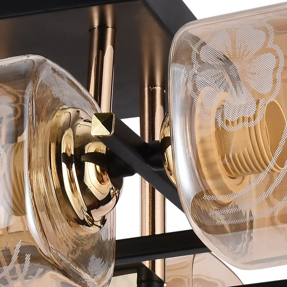 Фото 5 Люстра потолочная Reluce 72108 Rlc_72108-0.3-06_bk_fgd 6 ламп 10 м² цвет золото/коричневый/черный Фото 5 Люстра потолочная Reluce 72108 Rlc_72108-0.3-06_bk_fgd 6 ламп 10 м² цвет золото/коричневый/черный