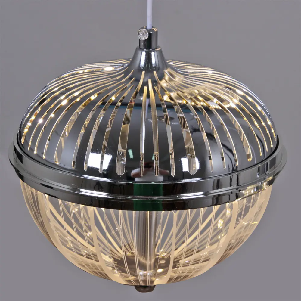 Фото 2 Светильник подвесной светодиодный Reluce 5859 Rlc_05859-0.9-03_cr 12 м² нейтральный белый свет цвет хром/прозрачный Фото 2 Светильник подвесной светодиодный Reluce 5859 Rlc_05859-0.9-03_cr 12 м² нейтральный белый свет цвет хром/прозрачный