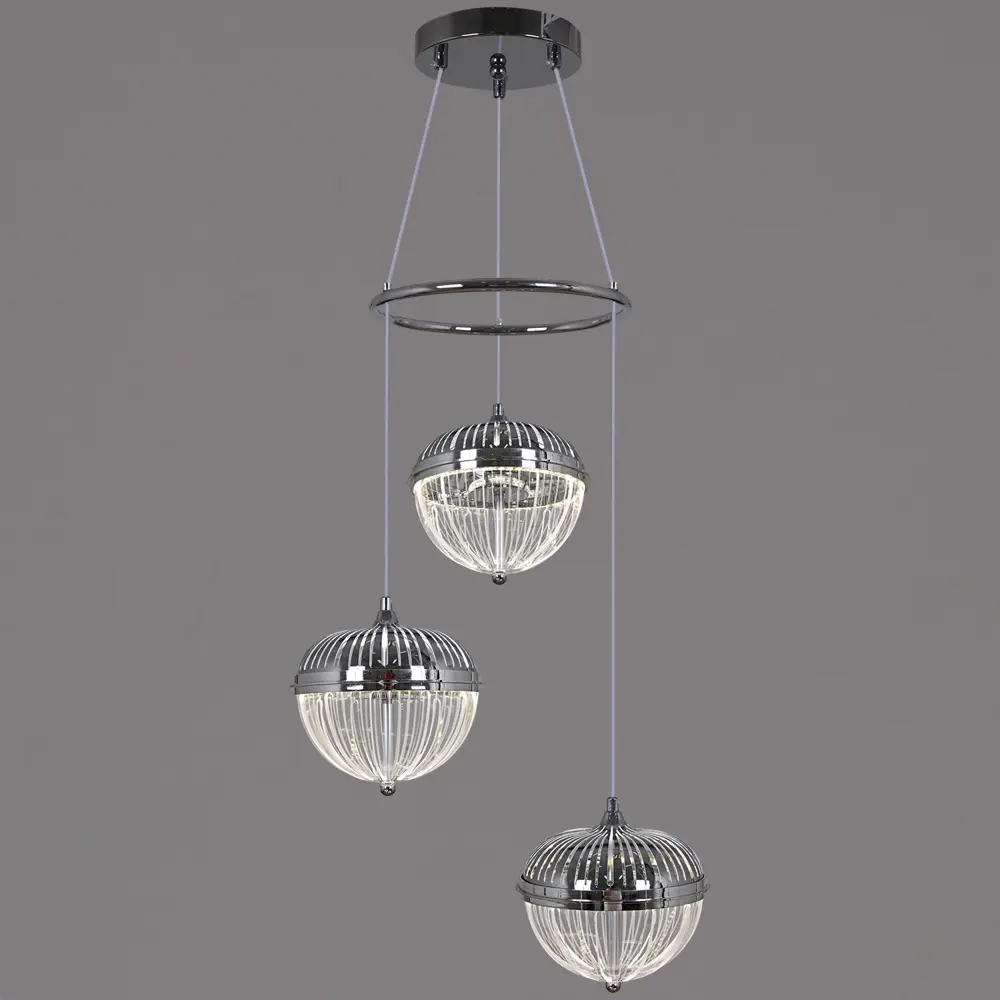 Фото Светильник подвесной светодиодный Reluce 5859 Rlc_05859-0.9-03_cr 12 м² нейтральный белый свет цвет хром/прозрачный Фото Светильник подвесной светодиодный Reluce 5859 Rlc_05859-0.9-03_cr 12 м² нейтральный белый свет цвет хром/прозрачный