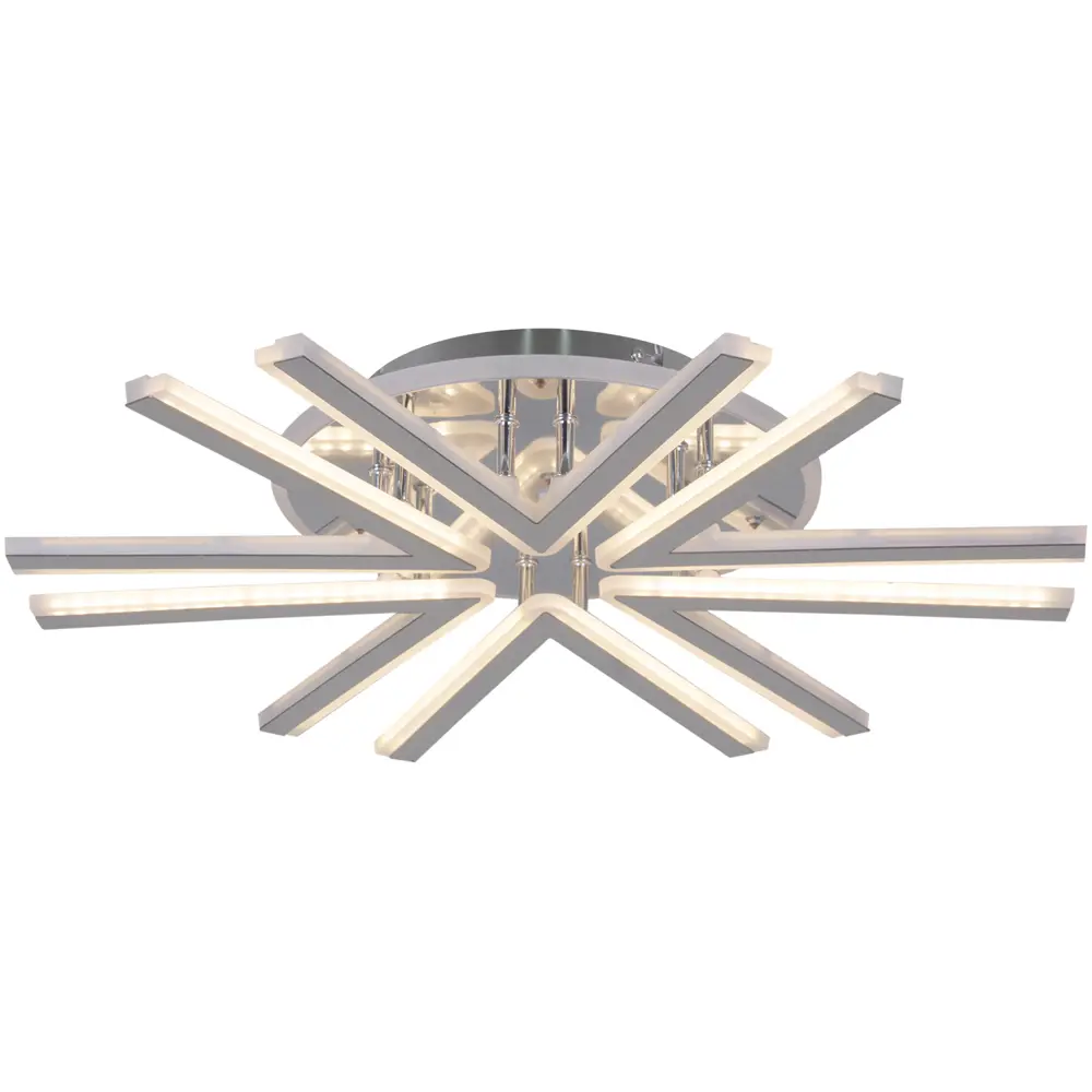 Фото 6 Люстра потолочная светодиодная Reluce RLC_09824-3.3-06C_CR_RGB с пультом управления 18 м² регулируемый белый свет цвет хром/белый Фото 6 Люстра потолочная светодиодная Reluce RLC_09824-3.3-06C_CR_RGB с пультом управления 18 м² регулируемый белый свет цвет хром/белый