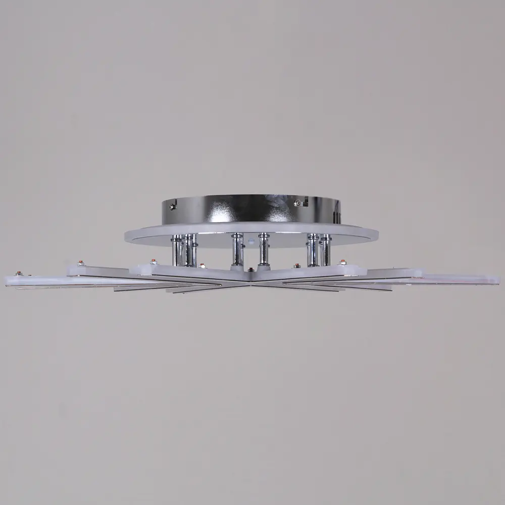 Фото 9 Люстра потолочная светодиодная Reluce RLC_09824-3.3-06C_CR_RGB с пультом управления 18 м² регулируемый белый свет цвет хром/белый Фото 9 Люстра потолочная светодиодная Reluce RLC_09824-3.3-06C_CR_RGB с пультом управления 18 м² регулируемый белый свет цвет хром/белый