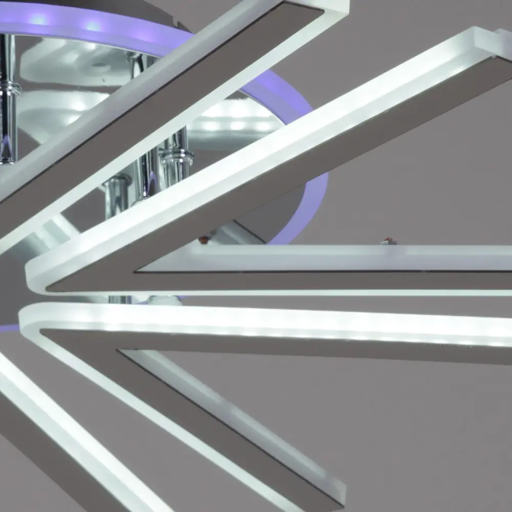 Фото 2 Люстра потолочная светодиодная Reluce RLC_09824-3.3-06C_CR_RGB с пультом управления 18 м² регулируемый белый свет цвет хром/белый Фото 2 Люстра потолочная светодиодная Reluce RLC_09824-3.3-06C_CR_RGB с пультом управления 18 м² регулируемый белый свет цвет хром/белый