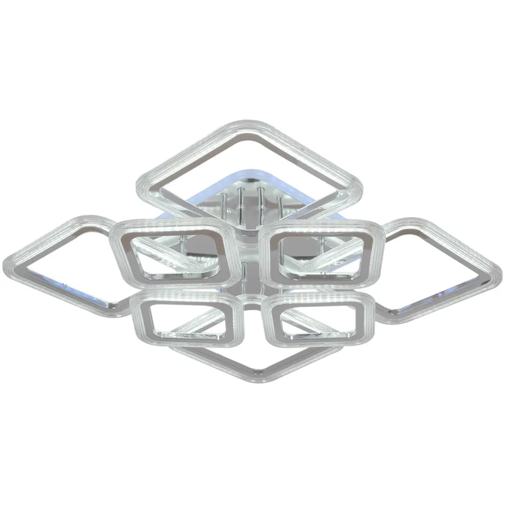 Фото 3 Люстра потолочная светодиодная Reluce RLC_09826-3.3-4_4C_CR_RGB с пультом управления 32 м² регулируемый белый свет цвет хром/белый Фото 3 Люстра потолочная светодиодная Reluce RLC_09826-3.3-4_4C_CR_RGB с пультом управления 32 м² регулируемый белый свет цвет хром/белый