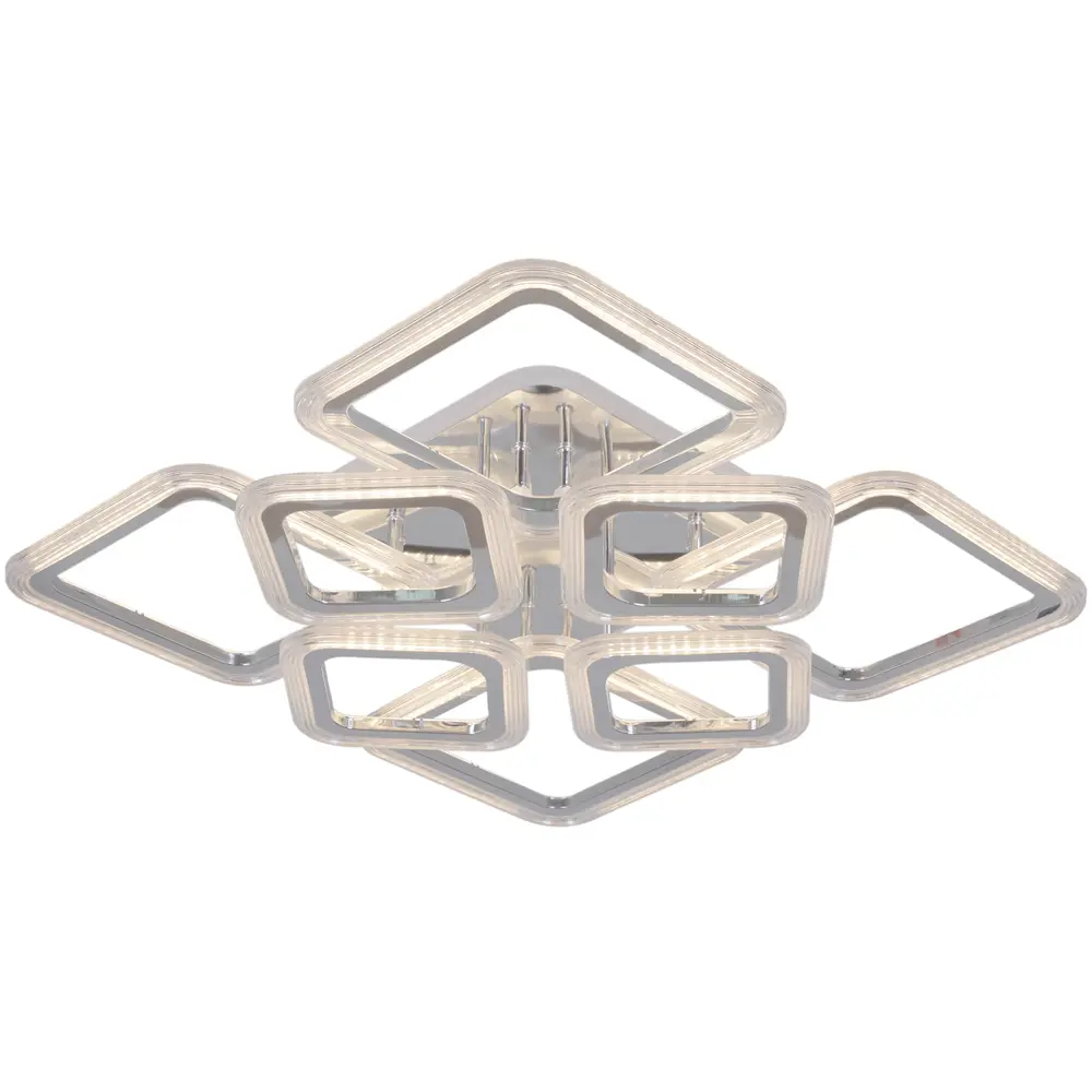 Фото 7 Люстра потолочная светодиодная Reluce RLC_09826-3.3-4_4C_CR_RGB с пультом управления 32 м² регулируемый белый свет цвет хром/белый Фото 7 Люстра потолочная светодиодная Reluce RLC_09826-3.3-4_4C_CR_RGB с пультом управления 32 м² регулируемый белый свет цвет хром/белый