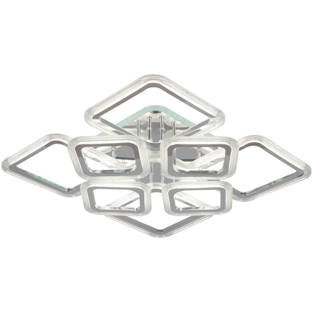 Фото 4 Люстра потолочная светодиодная Reluce RLC_09826-3.3-4_4C_CR_RGB с пультом управления 32 м² регулируемый белый свет цвет хром/белый Фото 4 Люстра потолочная светодиодная Reluce RLC_09826-3.3-4_4C_CR_RGB с пультом управления 32 м² регулируемый белый свет цвет хром/белый