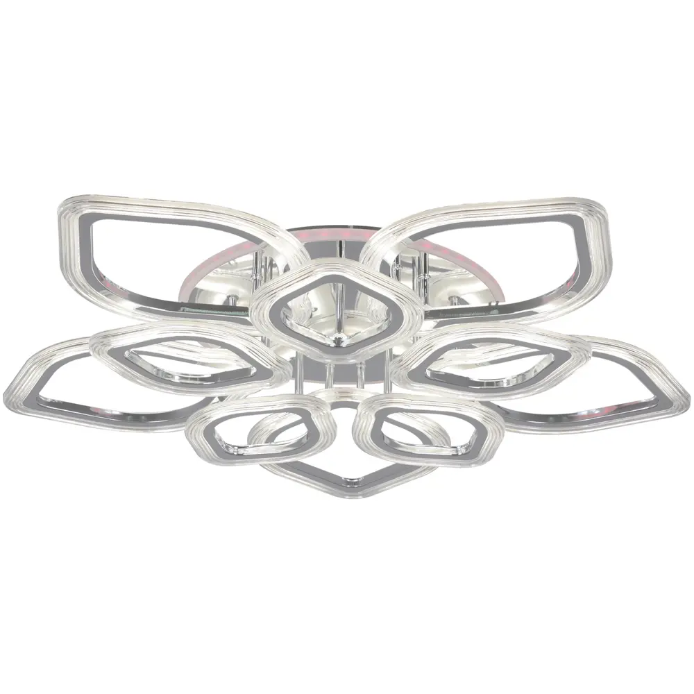 Фото 3 Люстра потолочная светодиодная Reluce RLC_09827-3.3-5_5C_CR_RGB с пультом управления 32 м² регулируемый белый свет цвет хром/белый Фото 3 Люстра потолочная светодиодная Reluce RLC_09827-3.3-5_5C_CR_RGB с пультом управления 32 м² регулируемый белый свет цвет хром/белый