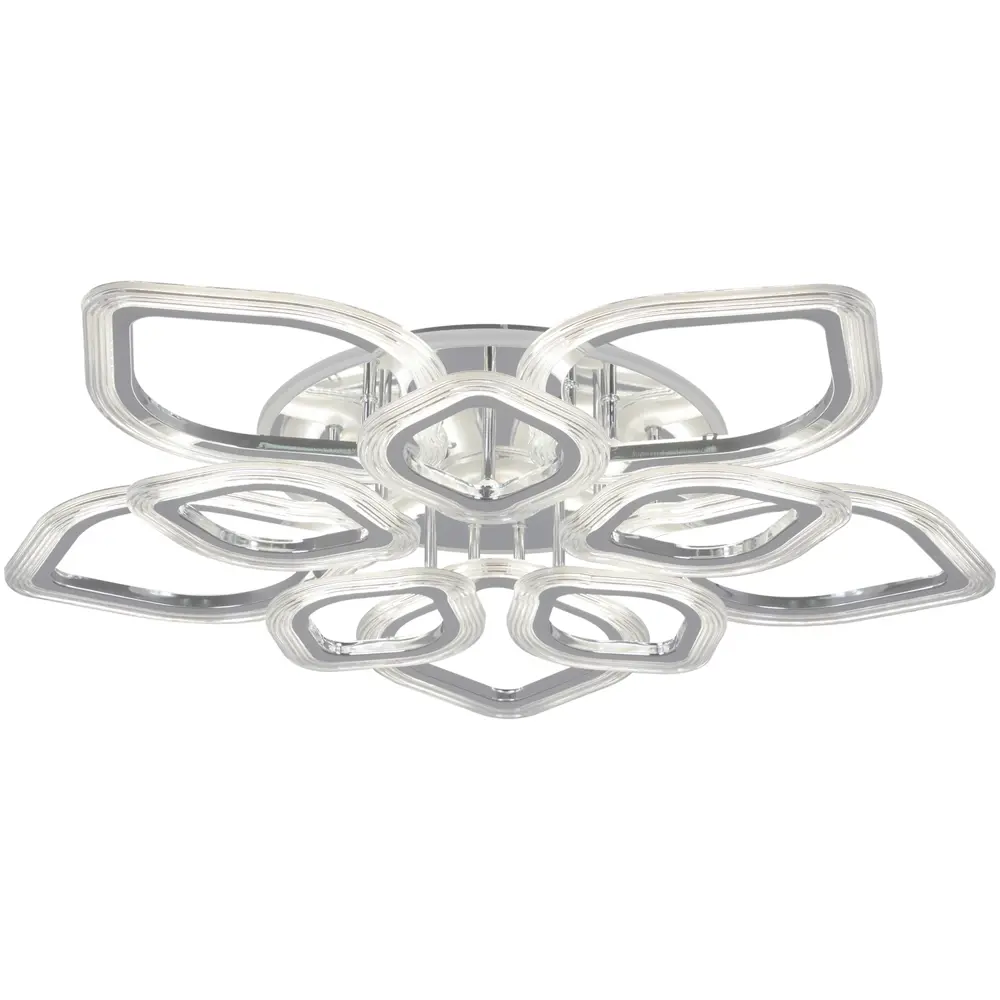 Фото 5 Люстра потолочная светодиодная Reluce RLC_09827-3.3-5_5C_CR_RGB с пультом управления 32 м² регулируемый белый свет цвет хром/белый Фото 5 Люстра потолочная светодиодная Reluce RLC_09827-3.3-5_5C_CR_RGB с пультом управления 32 м² регулируемый белый свет цвет хром/белый