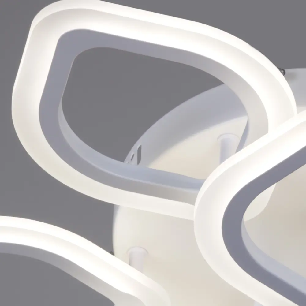 Фото 2 Люстра потолочная светодиодная Reluce RLC_10320-0.3-6_3S_WH с пультом управления 22 м² регулируемый белый свет цвет белый Фото 2 Люстра потолочная светодиодная Reluce RLC_10320-0.3-6_3S_WH с пультом управления 22 м² регулируемый белый свет цвет белый