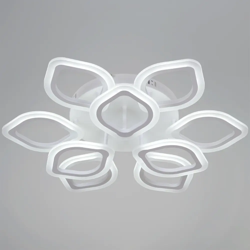 Фото 4 Люстра потолочная светодиодная Reluce RLC_10320-0.3-6_3S_WH с пультом управления 22 м² регулируемый белый свет цвет белый Фото 4 Люстра потолочная светодиодная Reluce RLC_10320-0.3-6_3S_WH с пультом управления 22 м² регулируемый белый свет цвет белый