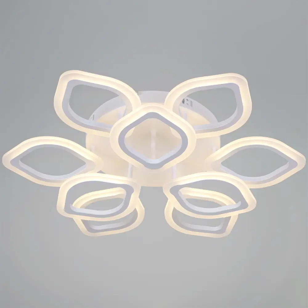 Фото 3 Люстра потолочная светодиодная Reluce RLC_10320-0.3-6_3S_WH с пультом управления 22 м² регулируемый белый свет цвет белый Фото 3 Люстра потолочная светодиодная Reluce RLC_10320-0.3-6_3S_WH с пультом управления 22 м² регулируемый белый свет цвет белый