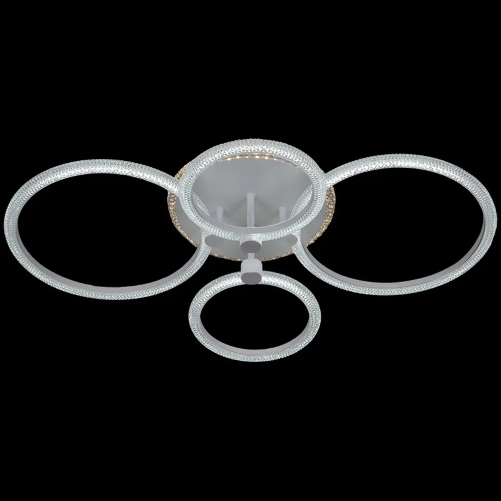 Фото 6 Люстра потолочная светодиодная Reluce 20548 с пультом управления 20 м² регулируемый белый свет цвет белый/прозрачный Фото 6 Люстра потолочная светодиодная Reluce 20548 с пультом управления 20 м² регулируемый белый свет цвет белый/прозрачный