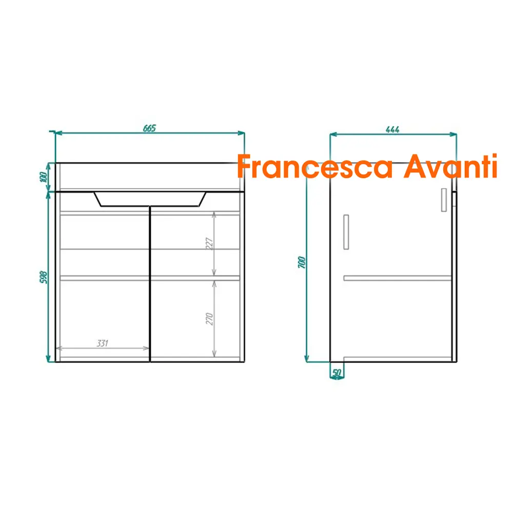 Фото 4 Тумба под раковину напольная Francesca avanti M-77777802 66.5см цвет графит бетон Фото 4 Тумба под раковину напольная Francesca avanti M-77777802 66.5см цвет графит бетон