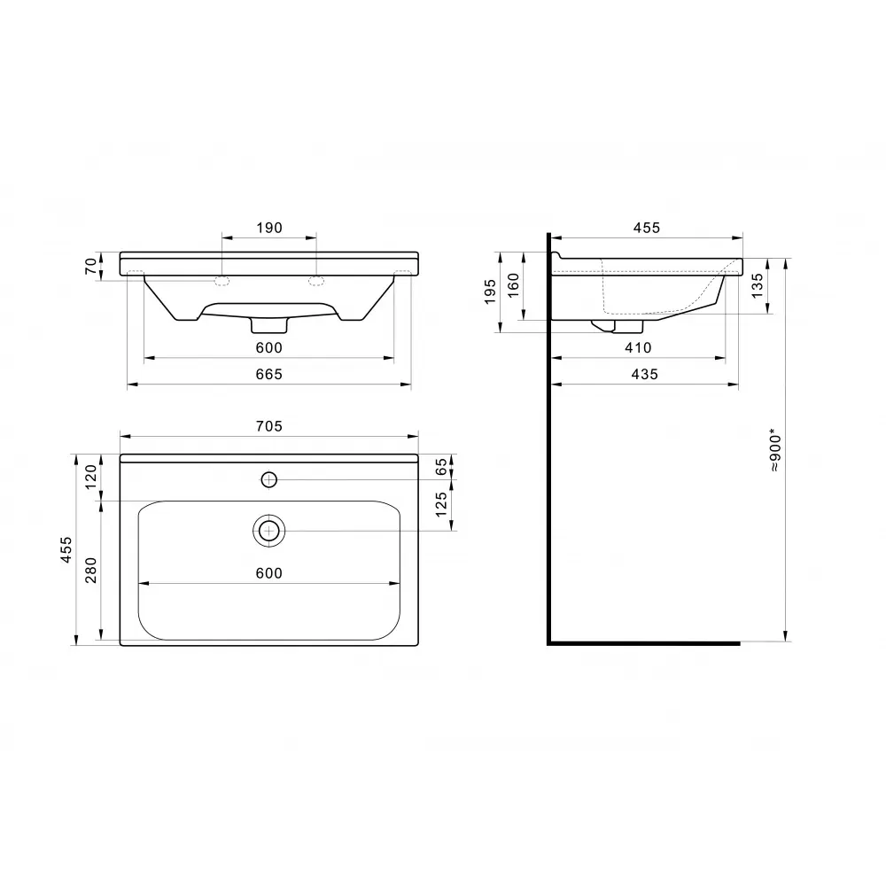 Фото 3 Тумба под раковину напольная Francesca avanti M-77777802 66.5см цвет графит бетон Фото 3 Тумба под раковину напольная Francesca avanti M-77777802 66.5см цвет графит бетон