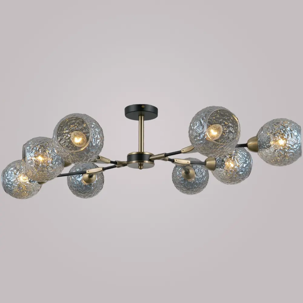 Фото Люстра потолочная Illumico Il0253 Ilmc_il0253-8csq-79_bk_ab 8 ламп 13 м² цвет бронза/коричневый/черный Фото Люстра потолочная Illumico Il0253 Ilmc_il0253-8csq-79_bk_ab 8 ламп 13 м² цвет бронза/коричневый/черный