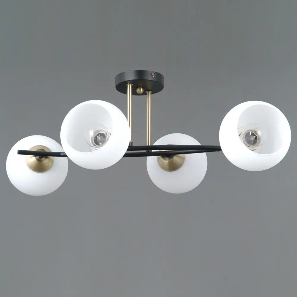 Фото 2 Люстра потолочная Illumico Trento Ilmc_il0798-4csq-25_bk_ab_trento 4 лампы 7 м² цвет белый/бронза/черный Фото 2 Люстра потолочная Illumico Trento Ilmc_il0798-4csq-25_bk_ab_trento 4 лампы 7 м² цвет белый/бронза/черный