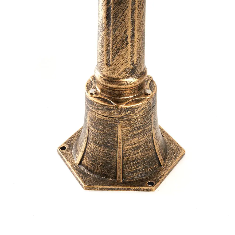 Фото 5 Фонарный столб уличный Feron Будапешт Fe_11695 60 Вт 106 см IP44 цвет золотой Фото 5 Фонарный столб уличный Feron Будапешт Fe_11695 60 Вт 106 см IP44 цвет золотой