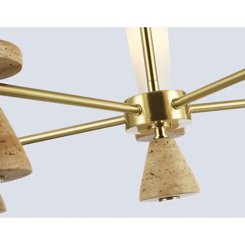 Фото 5 Люстра на штанге Ambrella light High light Lh75371* 5 ламп 23 м² цвет белый/золото Фото 5 Люстра на штанге Ambrella light High light Lh75371* 5 ламп 23 м² цвет белый/золото