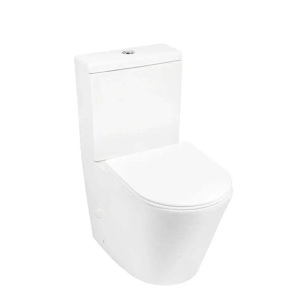 Фото 2 Унитаз-компакт Royce Ozzy RCT-130407WH безободковый микролифт белый