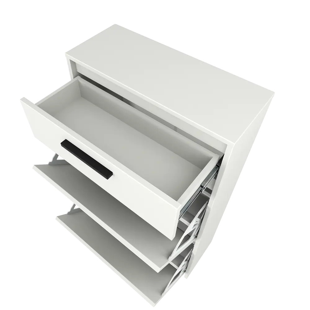 Фото 8 Шкаф для обуви Лион 60х103.9х24 см 2 ящика ЛДСП цвет белый Фото 8 Шкаф для обуви Лион 60х103.9х24 см 2 ящика ЛДСП цвет белый