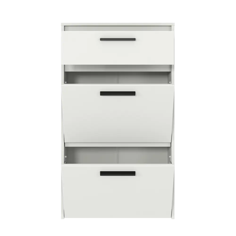 Фото 7 Шкаф для обуви Лион 60х103.9х24 см 2 ящика ЛДСП цвет белый Фото 7 Шкаф для обуви Лион 60х103.9х24 см 2 ящика ЛДСП цвет белый