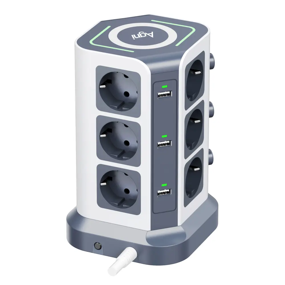 Фото 5 Сетевой фильтр Agni TP-VG6U12E-C-W-2m-grey-white 12x1.5 2 м 12 розеток с заземлением 4000 Вт цвет черно-белый Фото 5 Сетевой фильтр Agni TP-VG6U12E-C-W-2m-grey-white 12x1.5 2 м 12 розеток с заземлением 4000 Вт цвет черно-белый