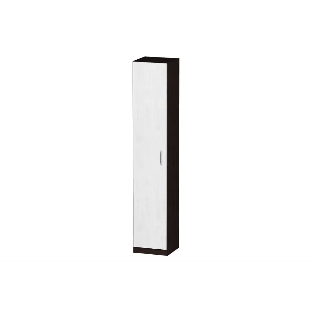 Фото 3 Шкаф распашной Furnistyle Лайф ЛШК-01 40x215x40 см ЛДСП цвет венге/светлое дерево