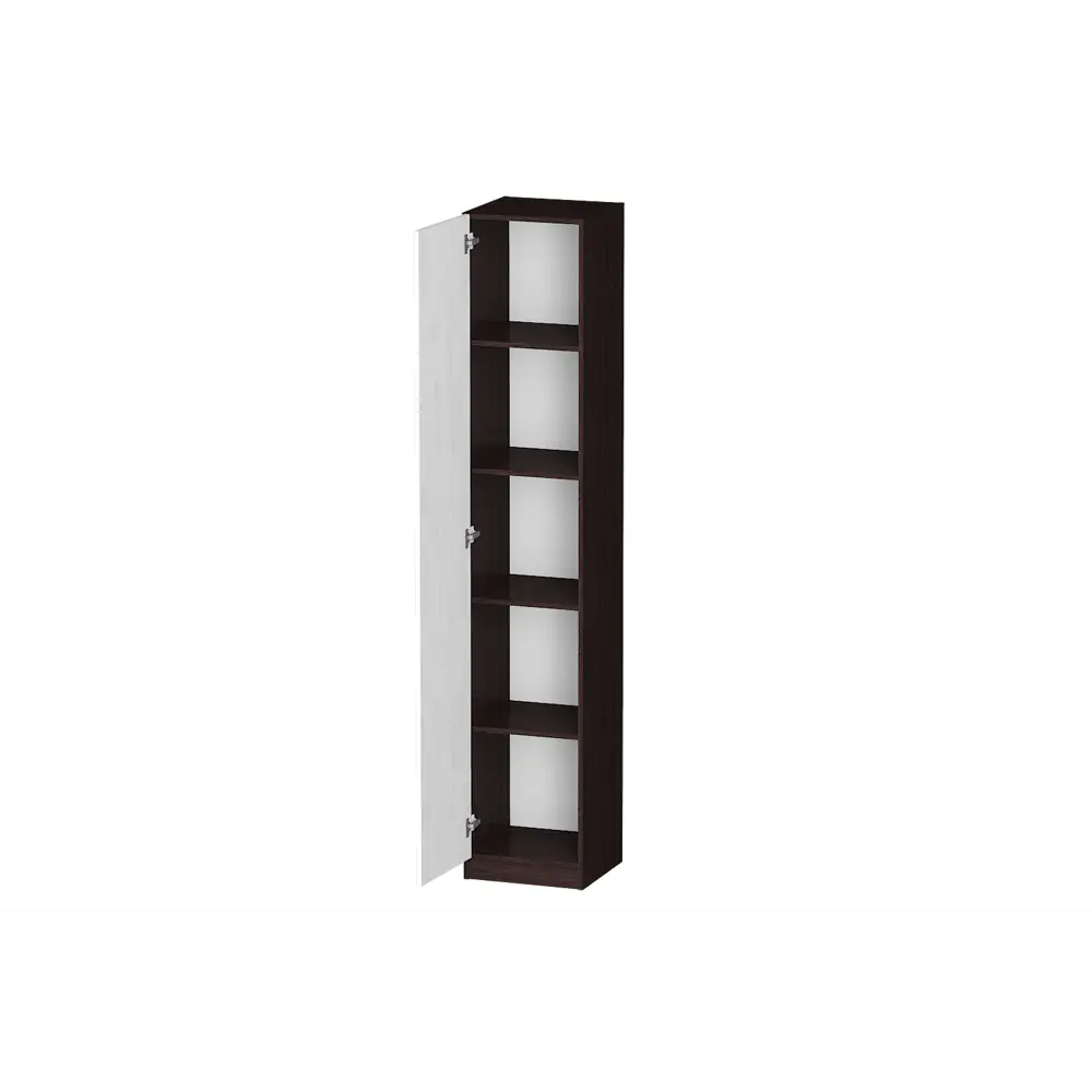 Фото 4 Шкаф распашной Furnistyle Лайф ЛШК-01 40x215x40 см ЛДСП цвет венге/светлое дерево