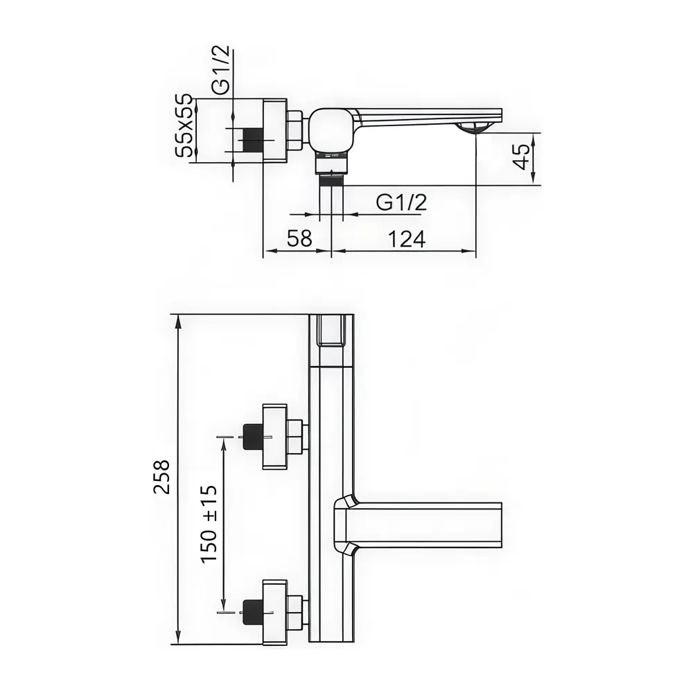 Фото 2 Смеситель для ванны Maretti LR22RF842 цвет хром