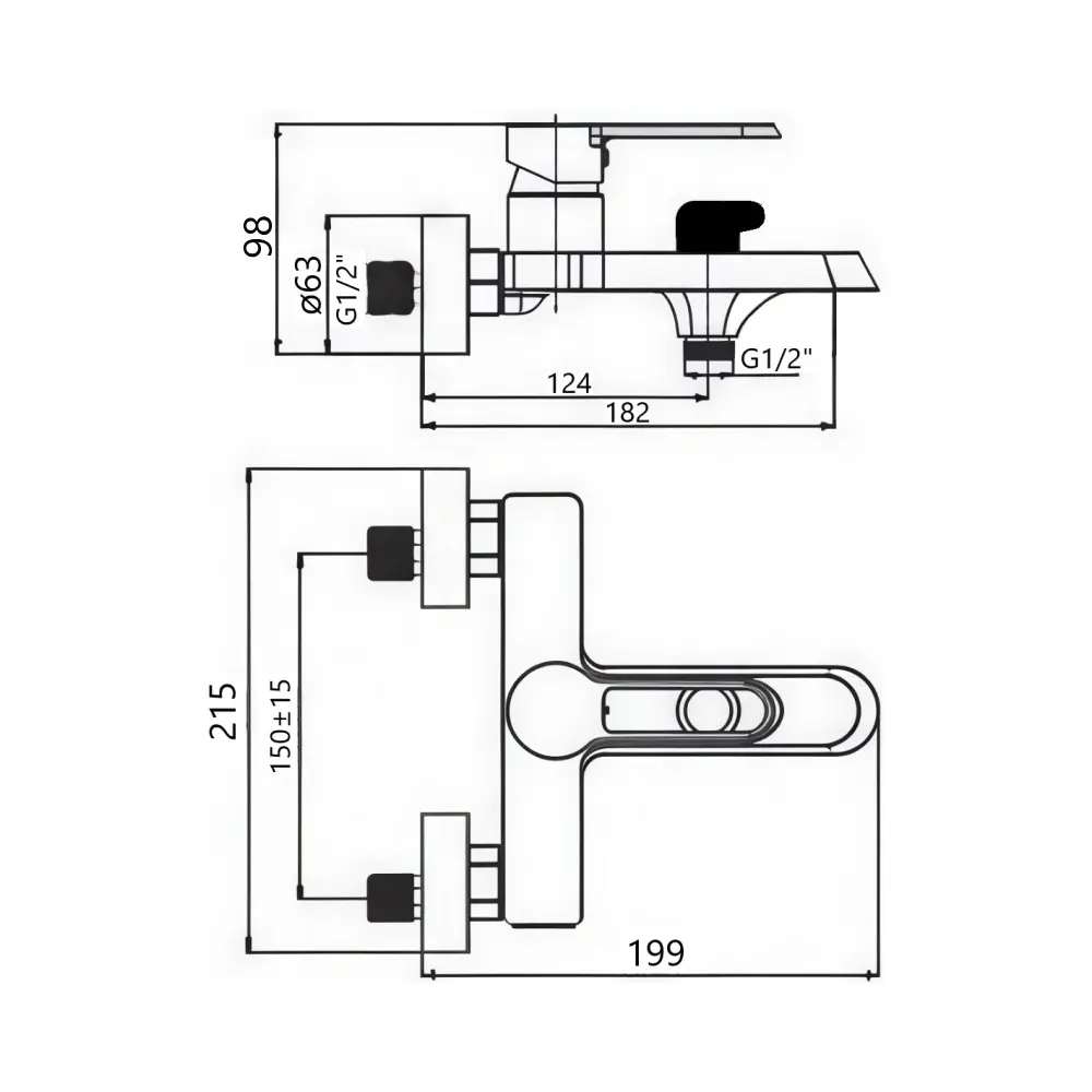 Фото 2 Смеситель для ванны Maretti FR22RF328 цвет хром