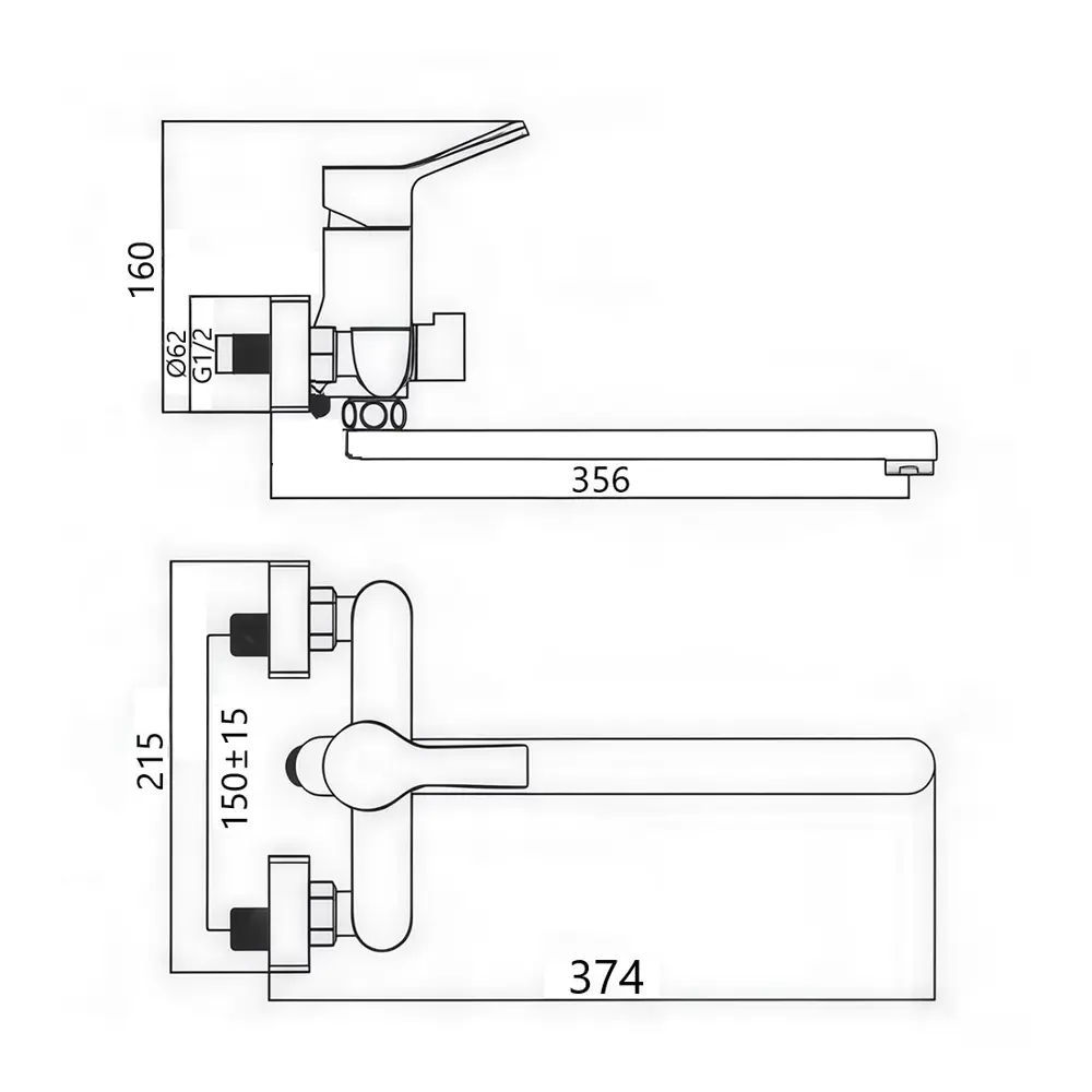 Фото 2 Смеситель для ванны Maretti EA32RP163-D цвет хром