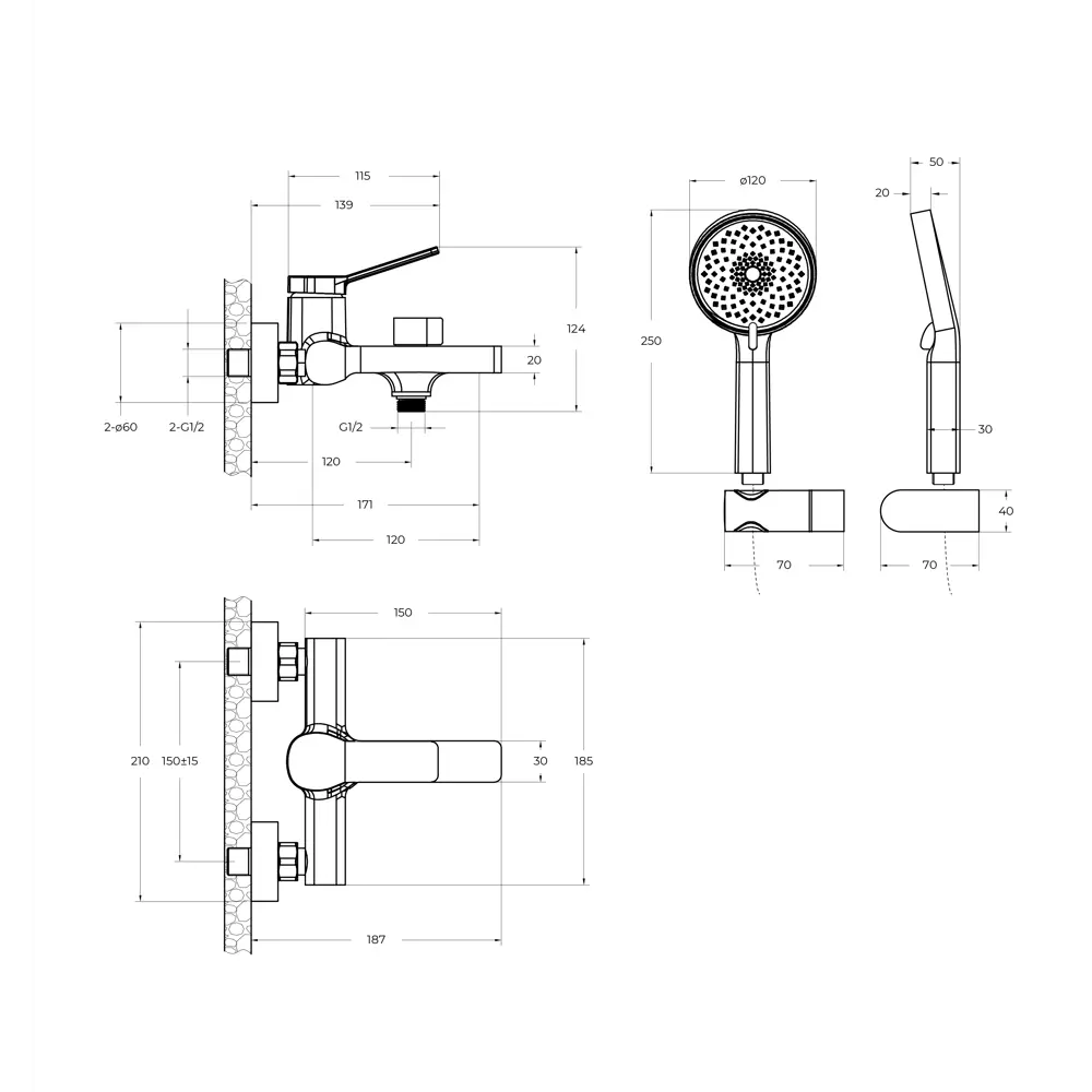 Фото 7 Смеситель для ванны Belbagno ALBANO-VASM-CRM цвет хром