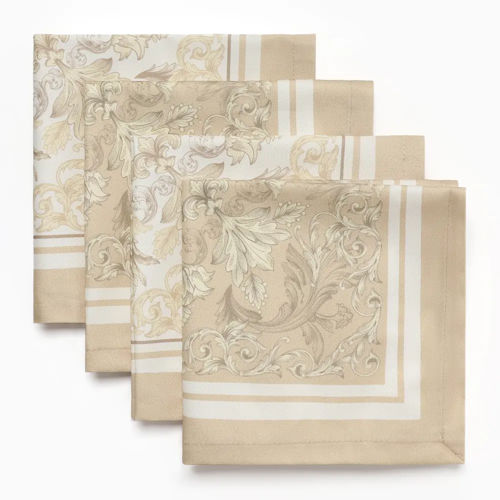 Фото 2 Салфетка Этель Классика 40x40 см цвет бежевый 4 шт Фото 2 Салфетка Этель Классика 40x40 см цвет бежевый 4 шт