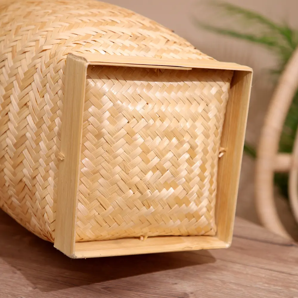 Фото 8 Корзина плетеная Сима-ленд 30x40x29 см бамбук цвет бежевый Фото 8 Корзина плетеная Сима-ленд 30x40x29 см бамбук цвет бежевый