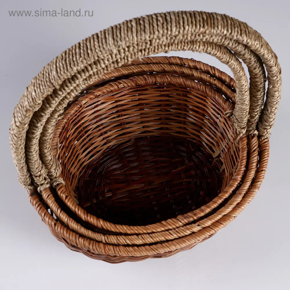 Фото 7 Набор корзин Сима-ленд 40x38 см пластик цвет бежевый 3 шт. Фото 7 Набор корзин Сима-ленд 40x38 см пластик цвет бежевый 3 шт.