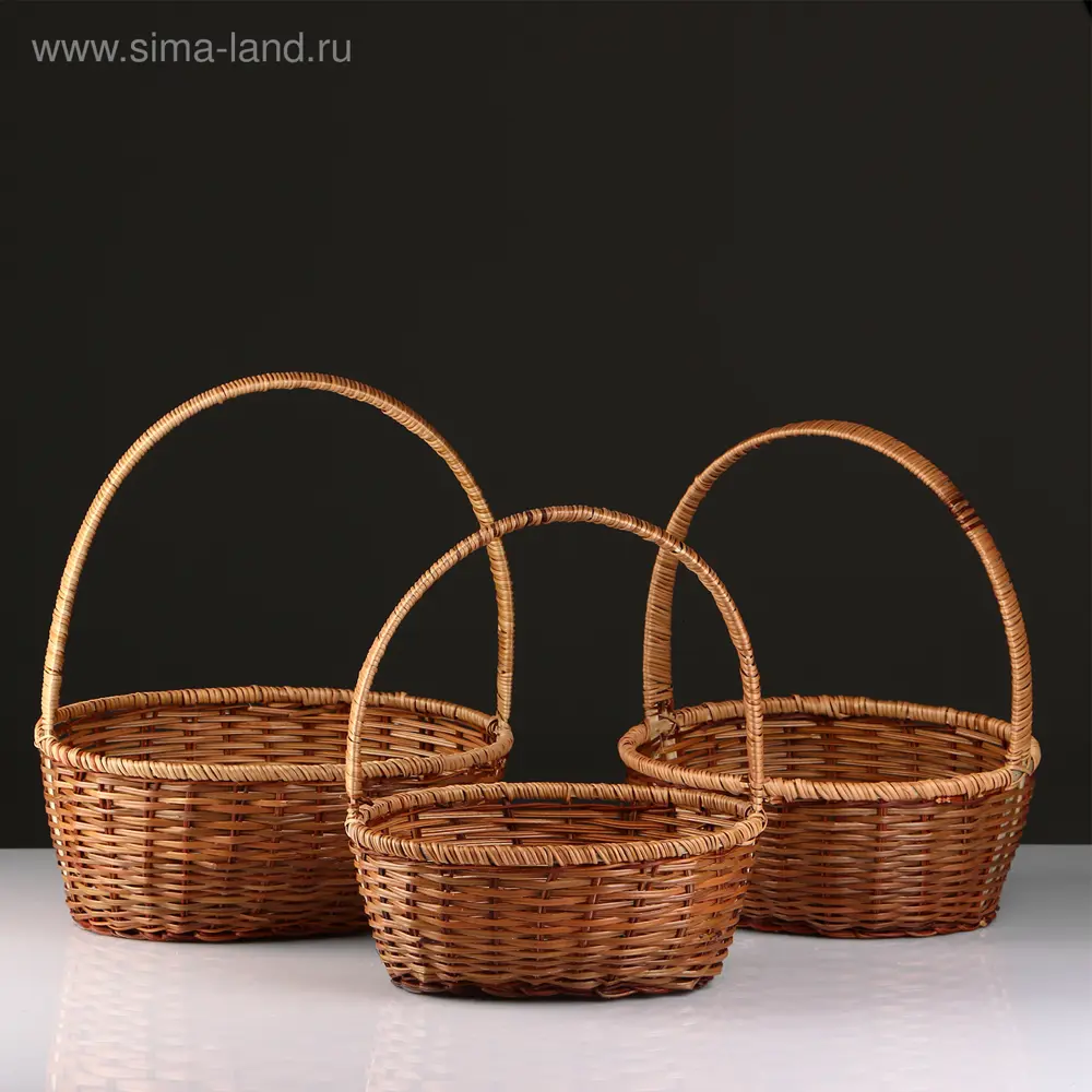 Фото Набор корзин Сима-ленд 40x38 см пластик цвет бежевый 3 шт. Фото Набор корзин Сима-ленд 40x38 см пластик цвет бежевый 3 шт.