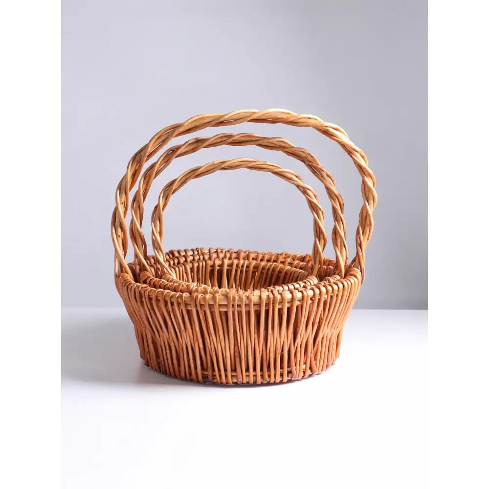 Фото 2 Набор корзин Сима-ленд 37x42x40 см пластик цвет бежевый 3 шт. Фото 2 Набор корзин Сима-ленд 37x42x40 см пластик цвет бежевый 3 шт.